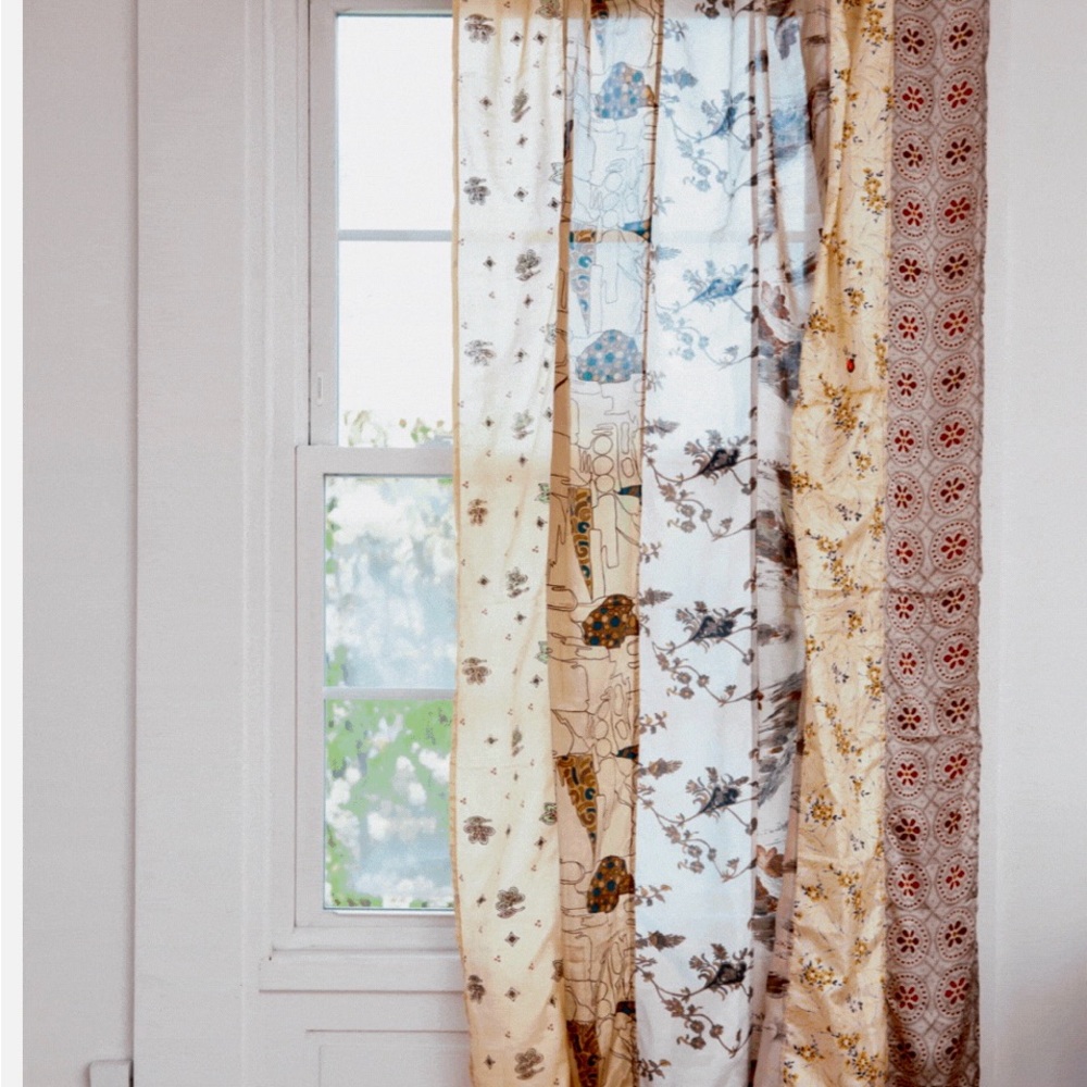 Mexicali Patchwork Patterned Curtains—Four Panels